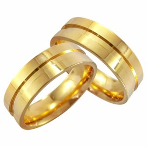 Alianças Amber Ouro 18k
