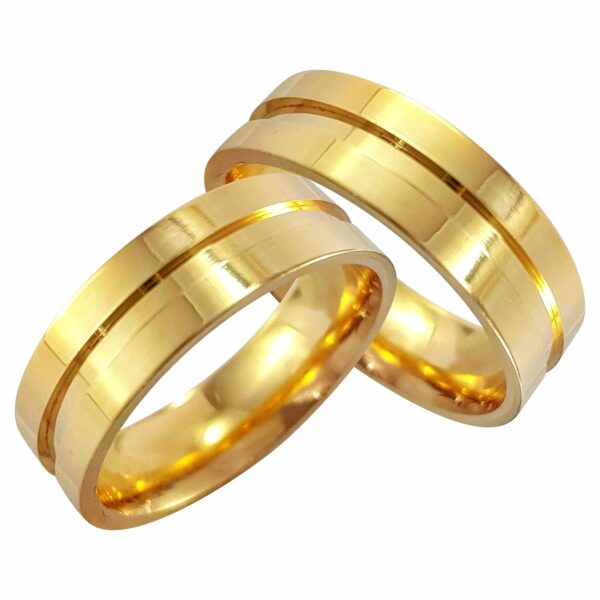 Alianças Amber Ouro 18k